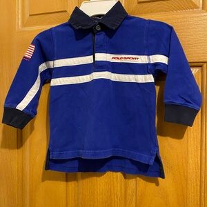 Polo by Ralph Lauren Kids Navy and White Long Sleeve Polo